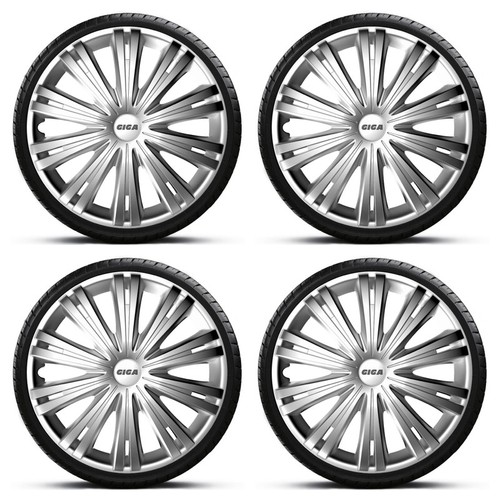 Wheel trims silver hub - 14",